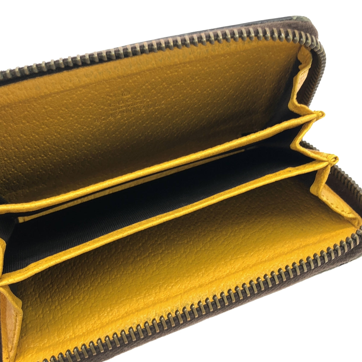 GUCCI / グッチ | 474296 タイガーヘッド / GGスプリーム ラウンドファスナー コインケース | ブラウン/ゴールド | メンズ