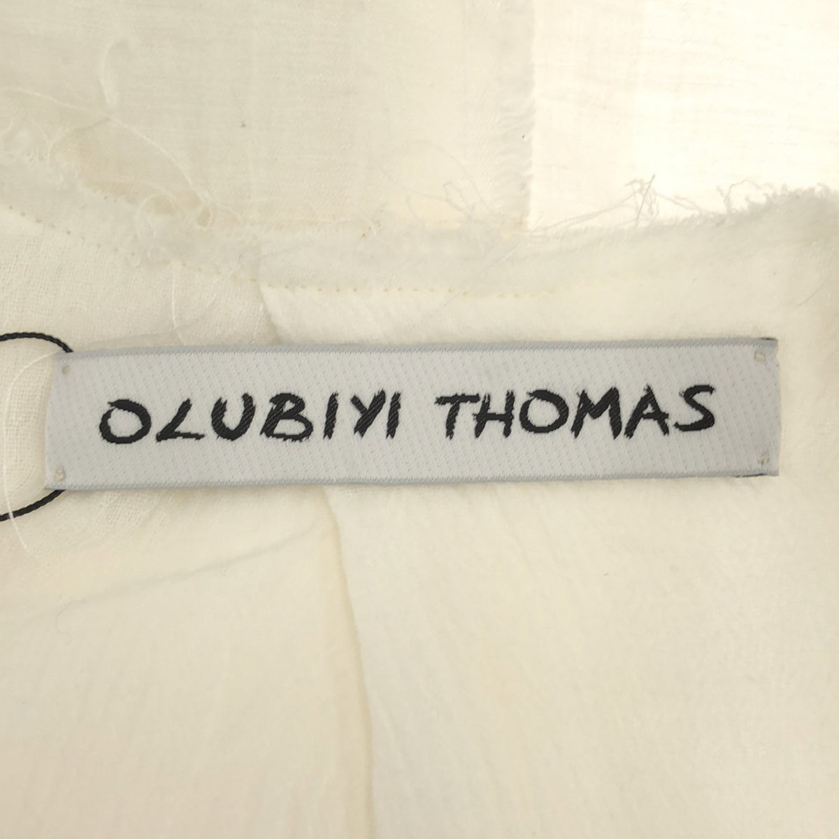 【신품】 OLUBIYI THOMAS / 오르비 토마스 | 2023SS | kimono back cardigan 코튼 린넨 패치 워크 가디건 | 2 | 오프 화이트 | 남성