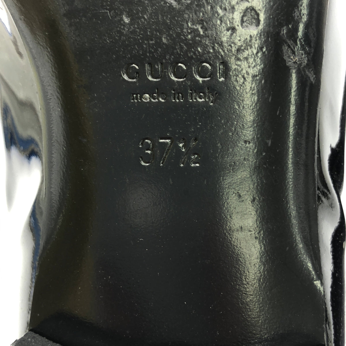 GUCCI / 구찌 | 특허 가죽 로우 힐 펌프스 | 37 1/2 | 블랙 | 여성