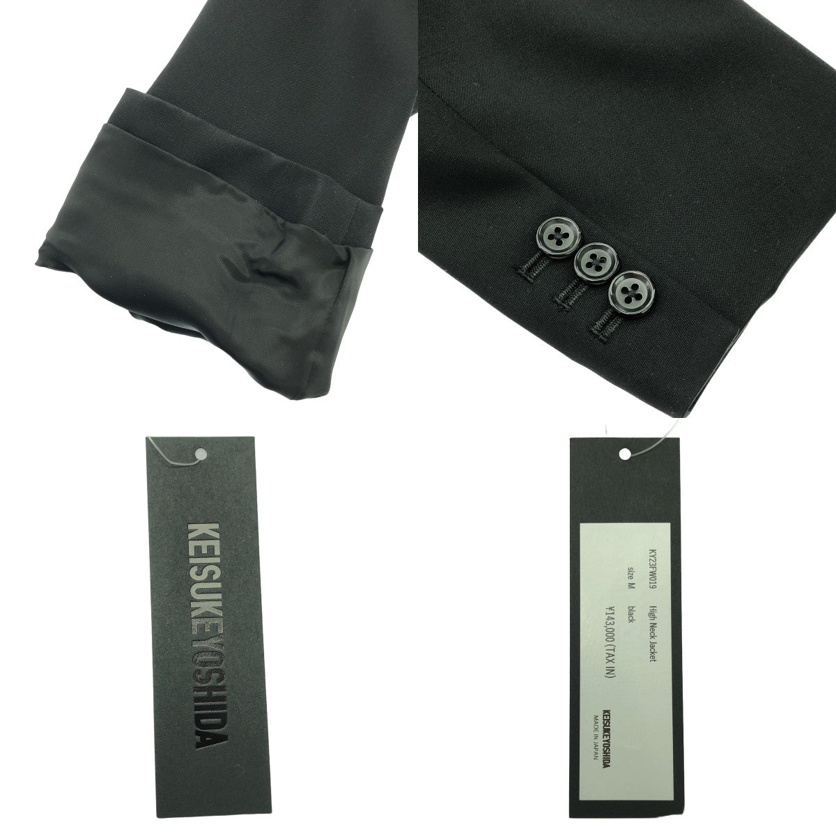 KEISUKEYOSHIDA / ケイスケヨシダ | 変形 カットアウト シングルブレスト ロングジャケット | M | ブラック | レディース