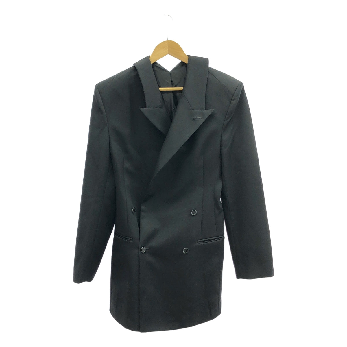 KEISUKEYOSHIDA / ケイスケヨシダ | 変形 カットアウト シングルブレスト ロングジャケット | M | ブラック | レディース