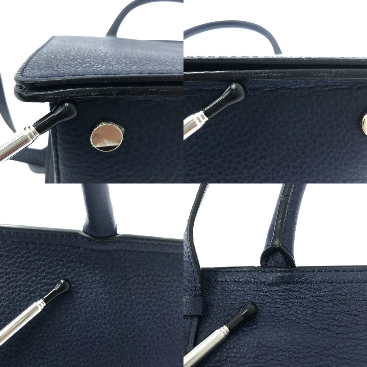 【新品】  OAD NEW YORK / オーエーディーニューヨーク | レザー 2WAY ハンドバッグ ショルダーバッグ | ネイビー | レディース