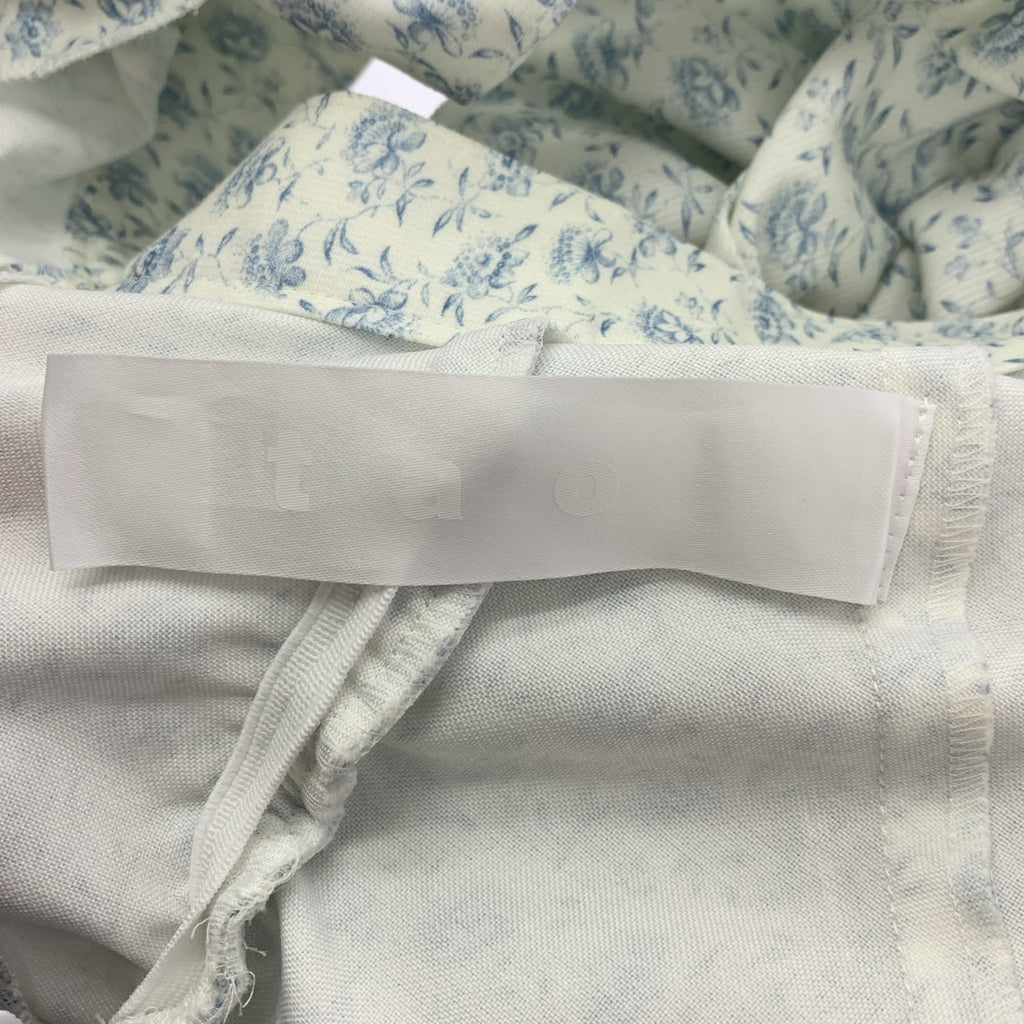 【美品】  tao COMME des GARCONS / タオコムデギャルソン | 2022SS | 総柄 フリル装飾 付け袖 ボレロ ジャケット | ホワイト/ブルー | レディース