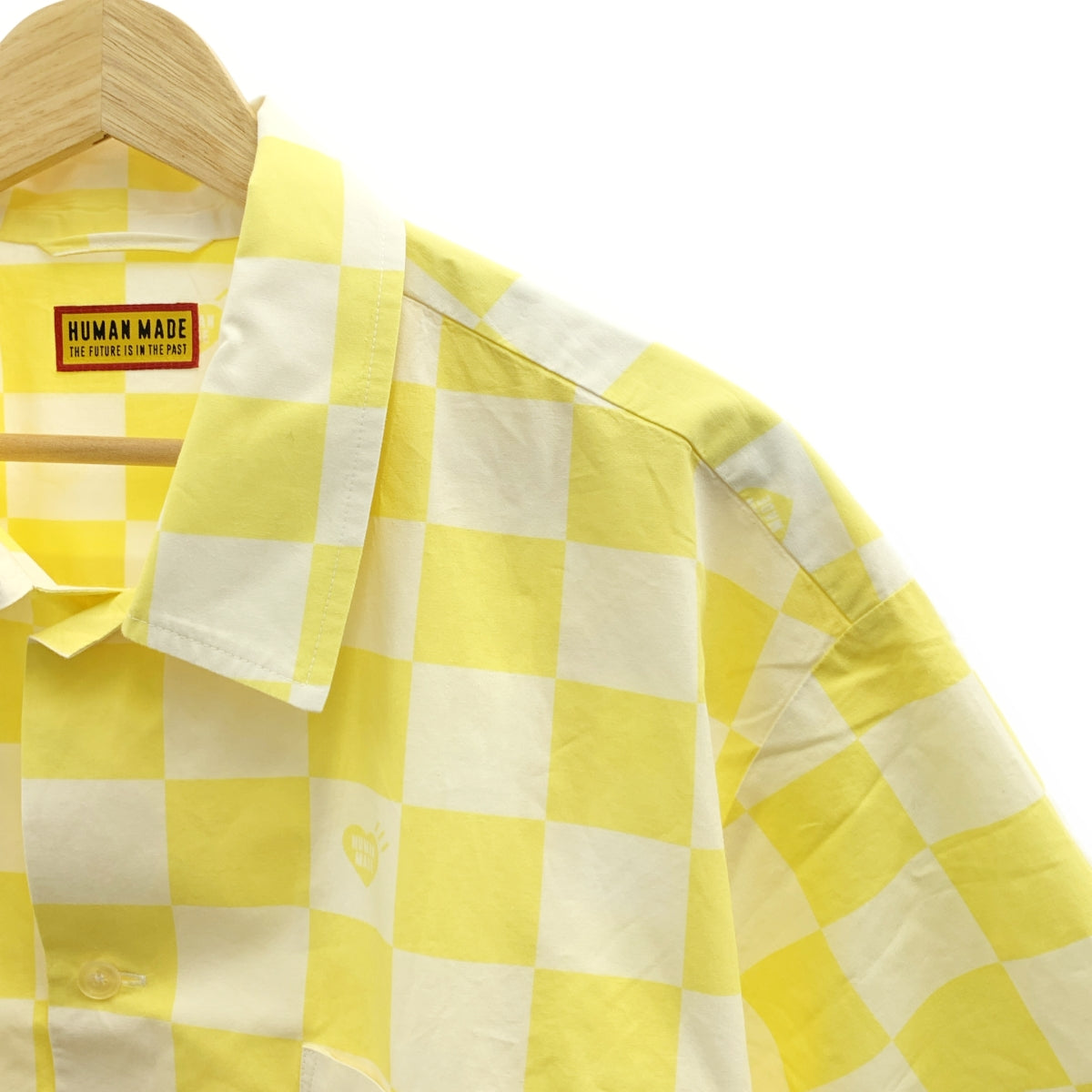 HUMAN MADE / 휴먼 메이드 | PLAID SHIRT / 오버 실루엣 로고 오픈 컬러 셔츠 | XXL | 남성