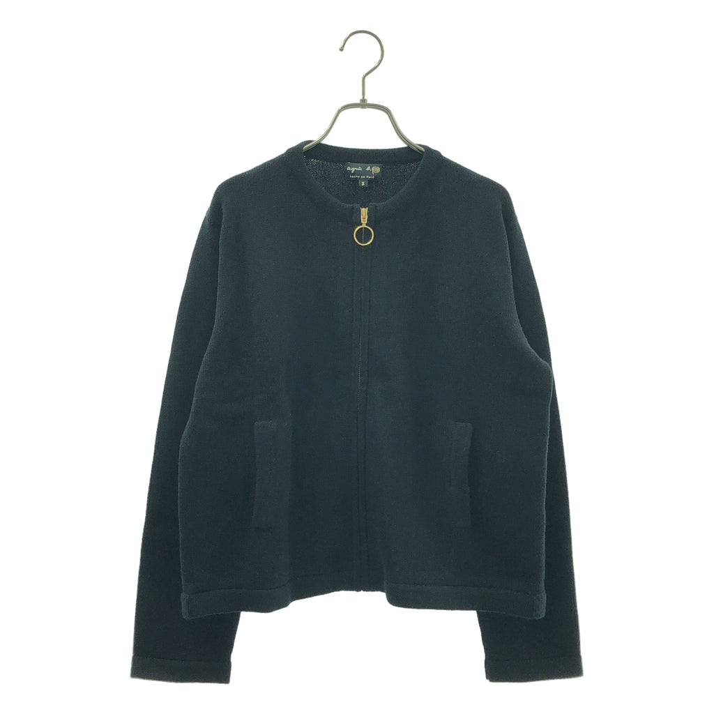 Agnes b. / 아니에스베이 | fet en Peru / 라운드 넥 스트레이트 니트 카디건 재킷 | 2 |