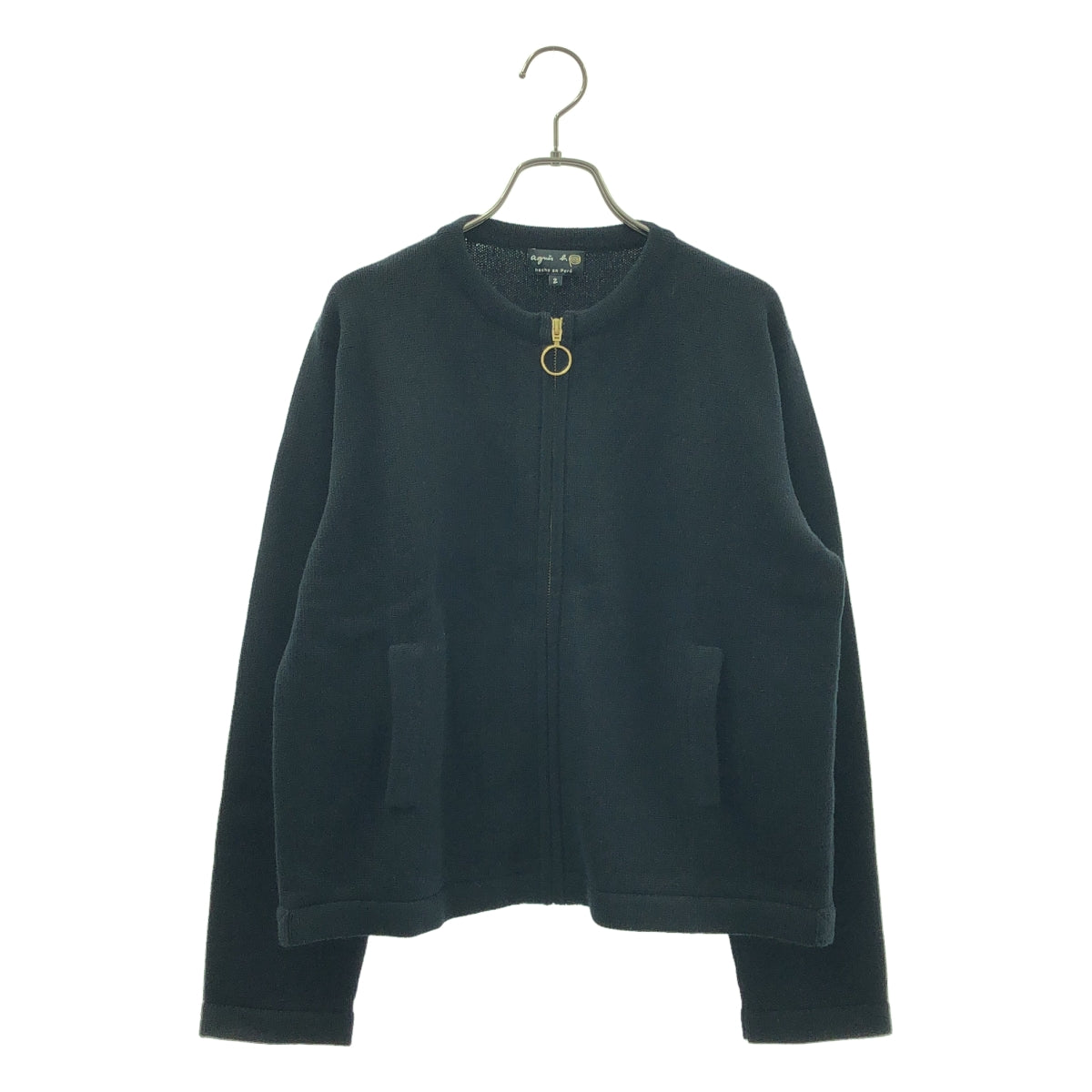 Agnes b. / 아니에스베이 | fet en Peru / 라운드 넥 스트레이트 니트 카디건 재킷 | 2 |