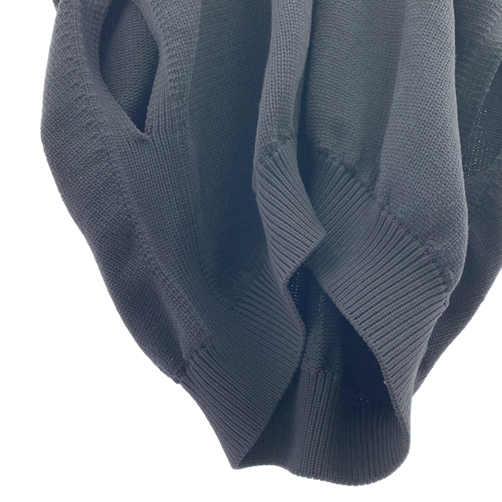 【美品】  COMME des GARCONS / コムデギャルソン | 2025SS | ポリエステル Vネック ニットベスト | XS | ブラック | レディース