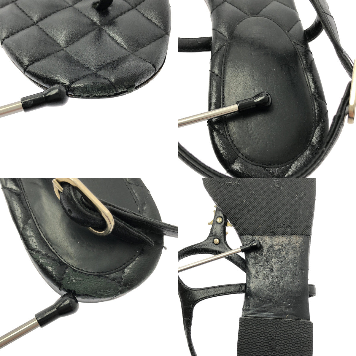 CHANEL / 샤넬 | 파리 달라스 코코마크 퀼팅 플랫 샌들 | 37C |