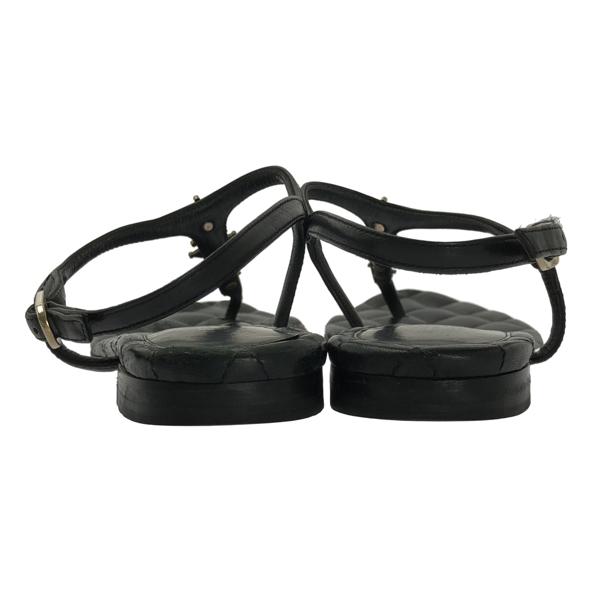 CHANEL / 샤넬 | 파리 달라스 코코마크 퀼팅 플랫 샌들 | 37C |