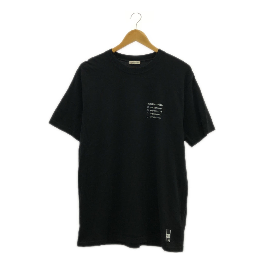 MONCLER/盟可伶 | × FRAGMENT DESIGN / Fragment Design MAGLIA T-SHIRT / 標誌印花T卹剪裁與縫製 | M |黑色 |男士
