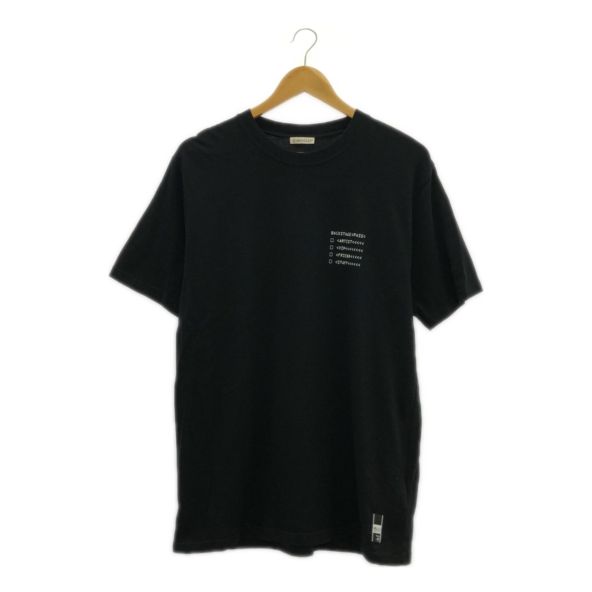 MONCLER/盟可伶 | × FRAGMENT DESIGN / Fragment Design MAGLIA T-SHIRT / 標誌印花T卹剪裁與縫製 | M |黑色 |男士