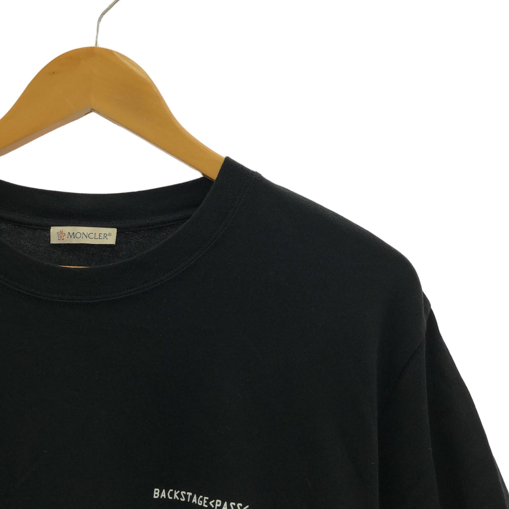 MONCLER/盟可伶 | × FRAGMENT DESIGN / Fragment Design MAGLIA T-SHIRT / 標誌印花T卹剪裁與縫製 | M |黑色 |男士