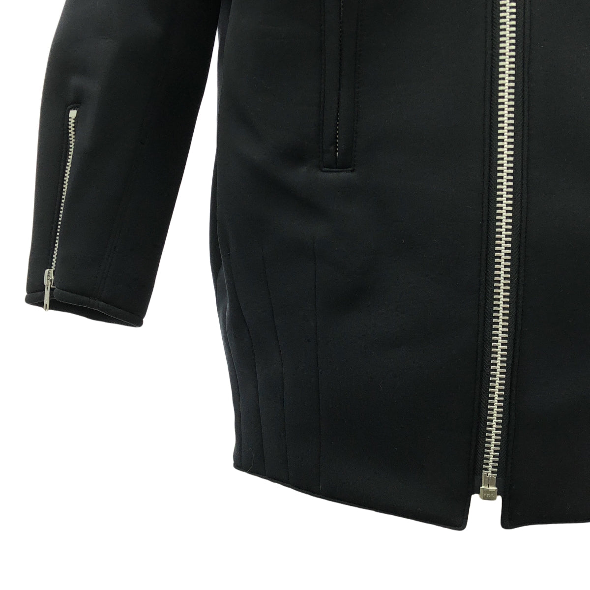 【美品】  JUNYA WATANABE COMME des GARCONS / ジュンヤワタナベ | 2016AW | 変形 立体 フルジップ シングルジャケット | S | ブラック | レディース