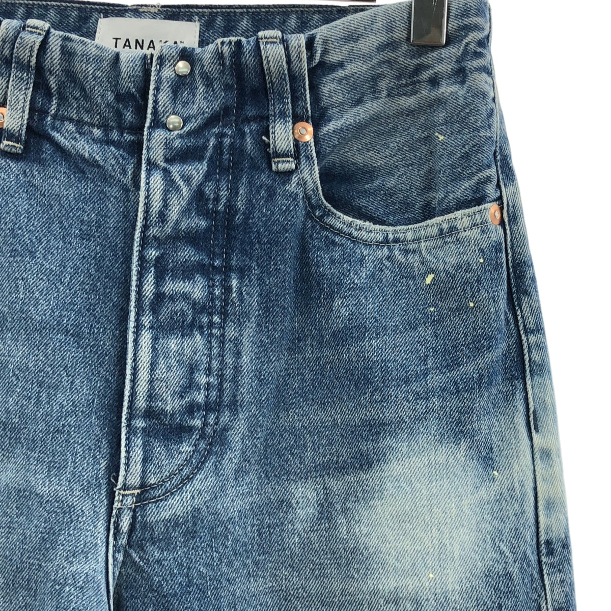 TANAKA / タナカ | THE JEAN TROUSERS / ペンキ加工 セルビッチ デニムパンツ | 25 | インディゴ | レディース