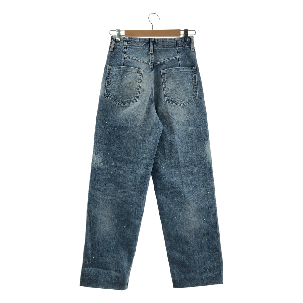 TANAKA / タナカ | THE JEAN TROUSERS / ペンキ加工 セルビッチ デニムパンツ | 25 | インディゴ | レディース