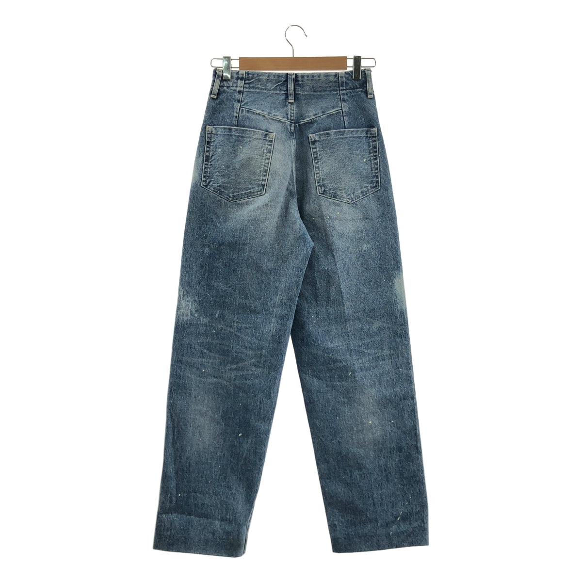 TANAKA / タナカ | THE JEAN TROUSERS / ペンキ加工 セルビッチ デニムパンツ | 25 | インディゴ | レディース