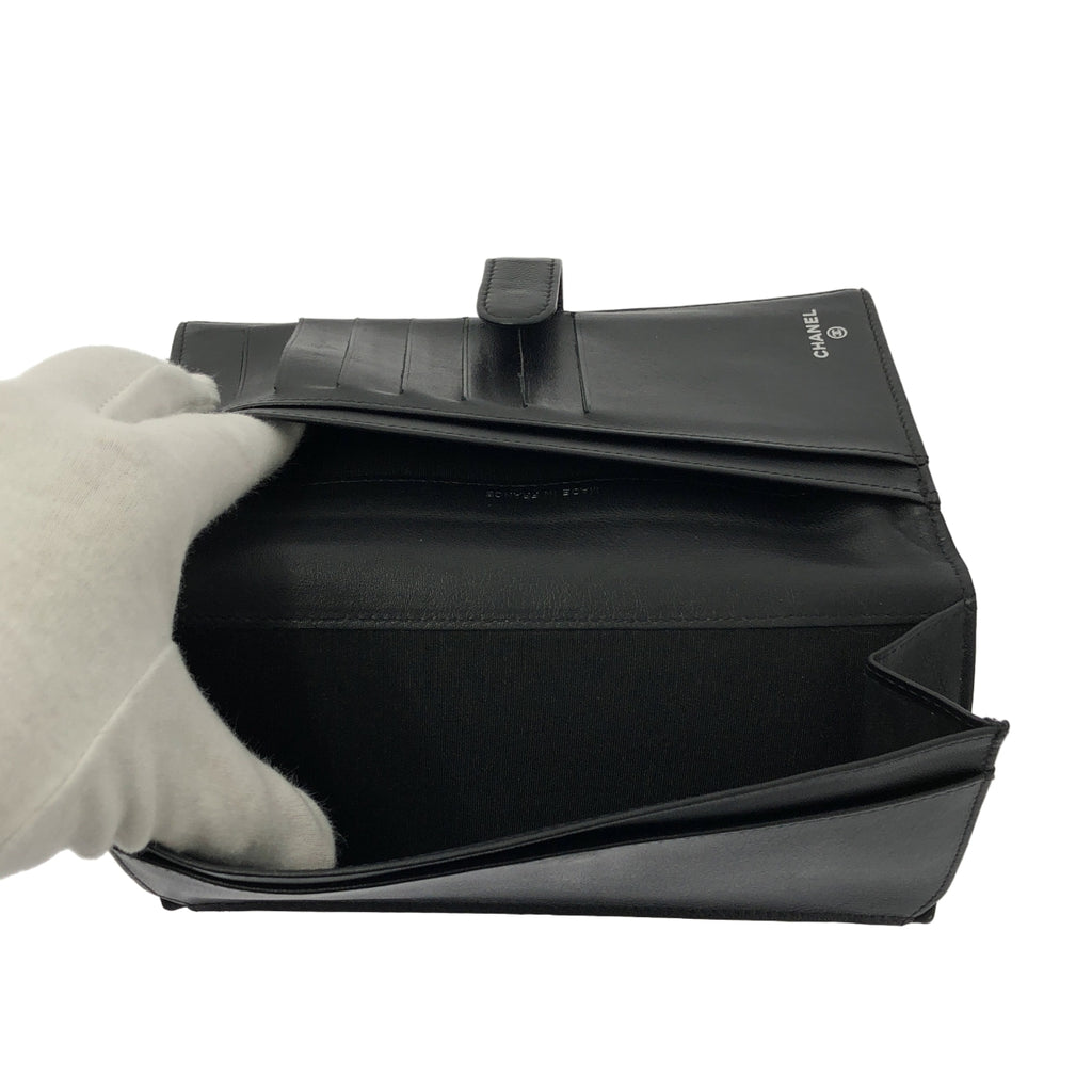 CHANEL / シャネル | キャビアスキン セブルガ ココマーク レザー ウォレット 財布 |