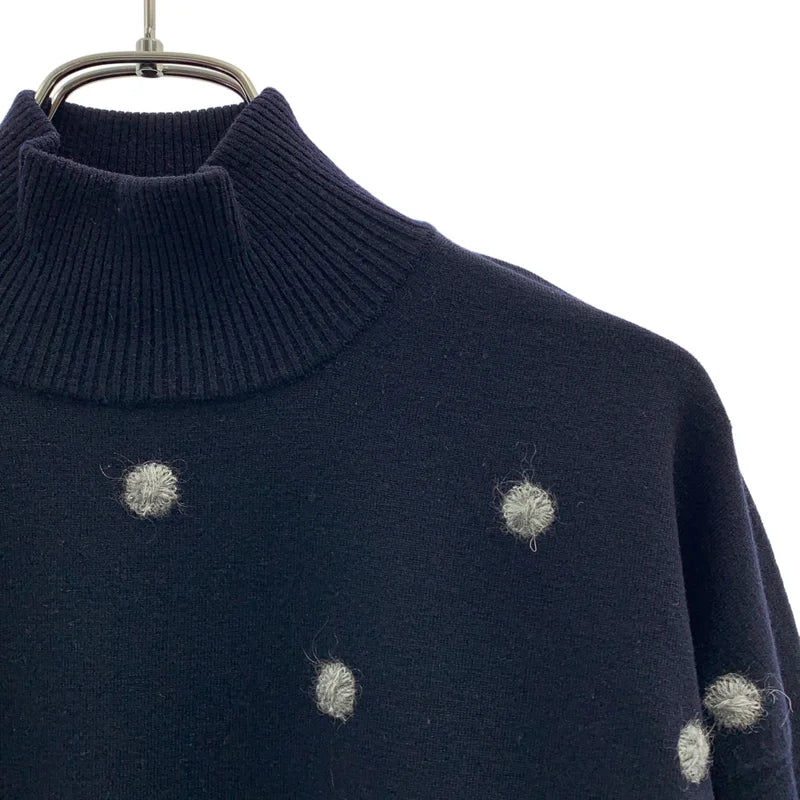 Sportmax / スポーツマックス | ドット 刺しゅう ハイネック ニット | S | レディース