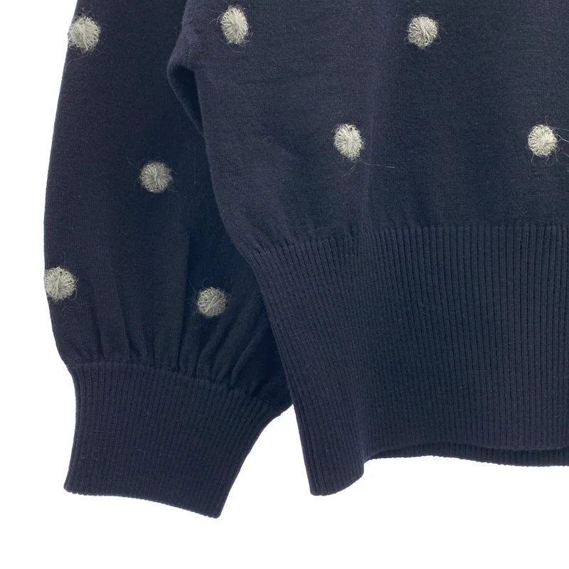 Sportmax / スポーツマックス | ドット 刺しゅう ハイネック ニット | S | レディース
