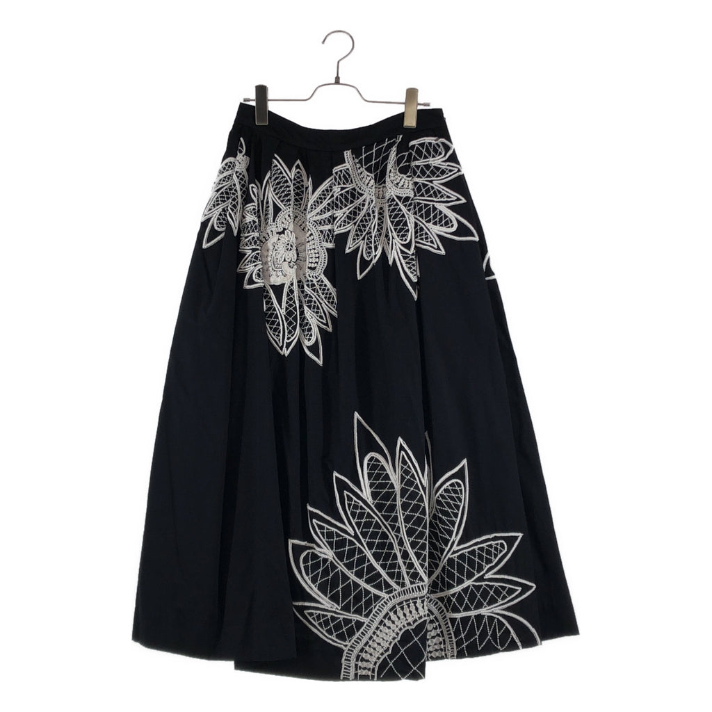 DRIES VAN NOTEN / ドリスヴァンノッテン | 2021SS | コットン ビジュー フローラルスカート | 36 | レディース