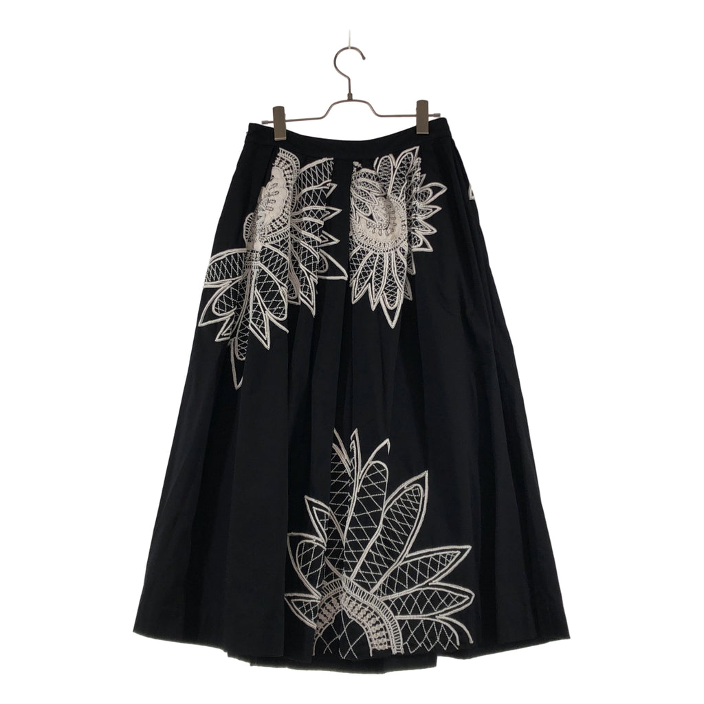 DRIES VAN NOTEN / ドリスヴァンノッテン | 2021SS | コットン ビジュー フローラルスカート | 36 | レディース