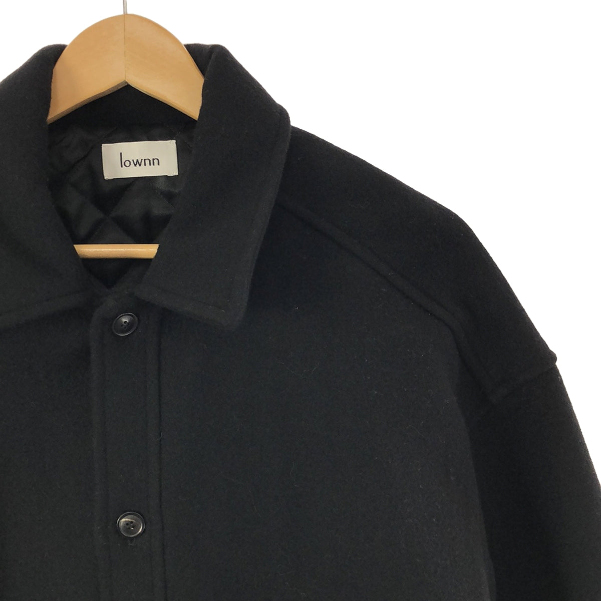 LOWNN / ローン | QUILTED SHIRT COAT ウール カシミヤ メルトン キルティング シャツ ジャケット ショートコート |  44 | メンズ