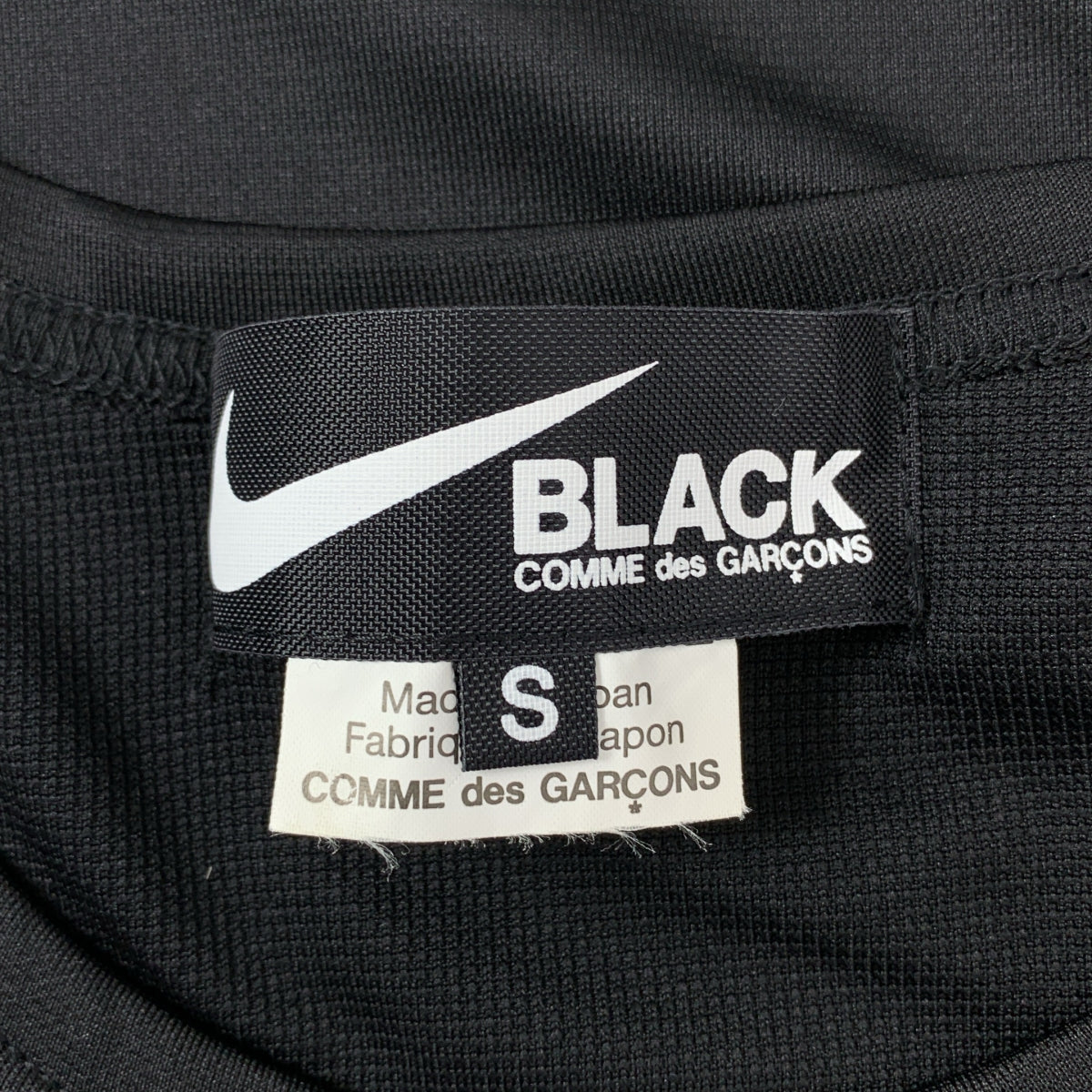 【미품】 BLACK COMME des GARCONS / 블랙 콤 데 갤슨 | 2020SS | × NIKE 나이키 / 로고 프린트 폴리 에스테르 S 저지 T 셔츠 | S | 블랙 | 여성