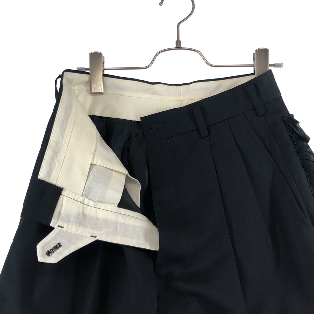 COMME des GARCONS / コムデギャルソン | 2008AW | 異素材 切替 フリル装飾 2タック ショートパンツ ショーツ | SS | レディース