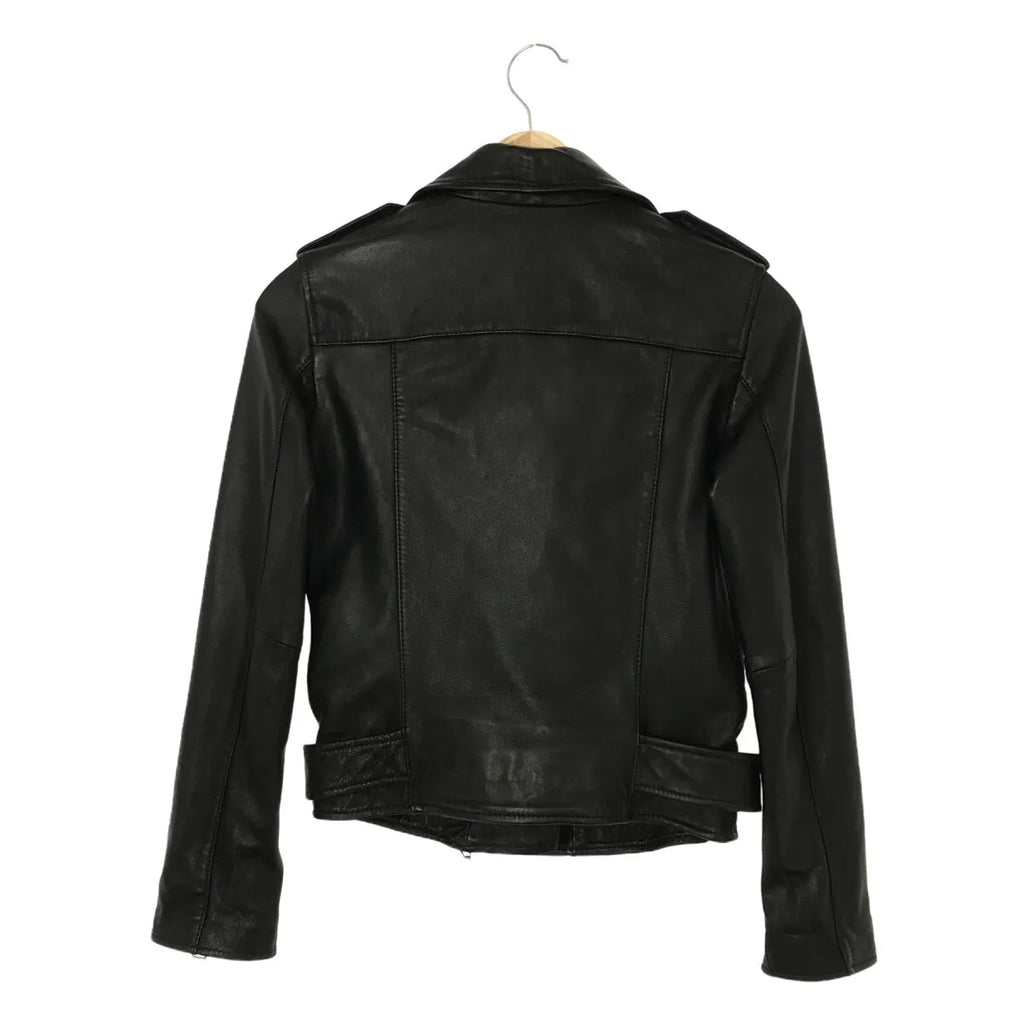 ALLSAINTS | BALFERN BIKER 羔羊皮雙騎士外套 | SHOPBOP UK4 |黑色 |女性的