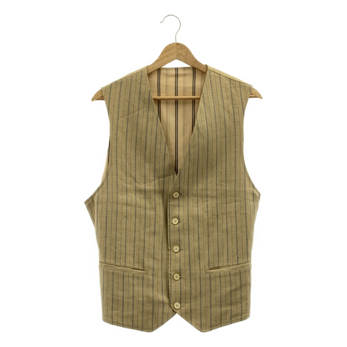 Y's for men / 와이즈포멘 요우지야마모토 | 1994SS | 린넨 스트라이프 베스트 질레 |