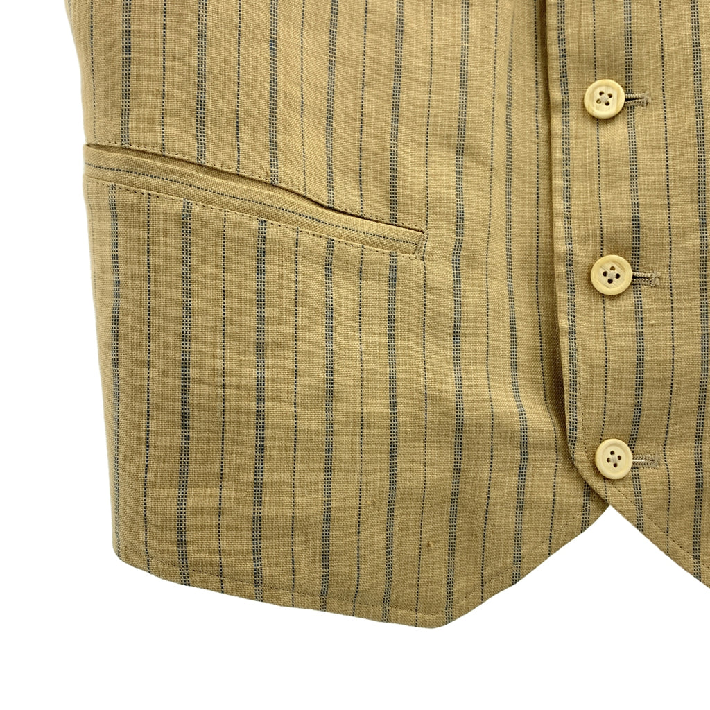 Y's for men / 와이즈포멘 요우지야마모토 | 1994SS | 린넨 스트라이프 베스트 질레 |