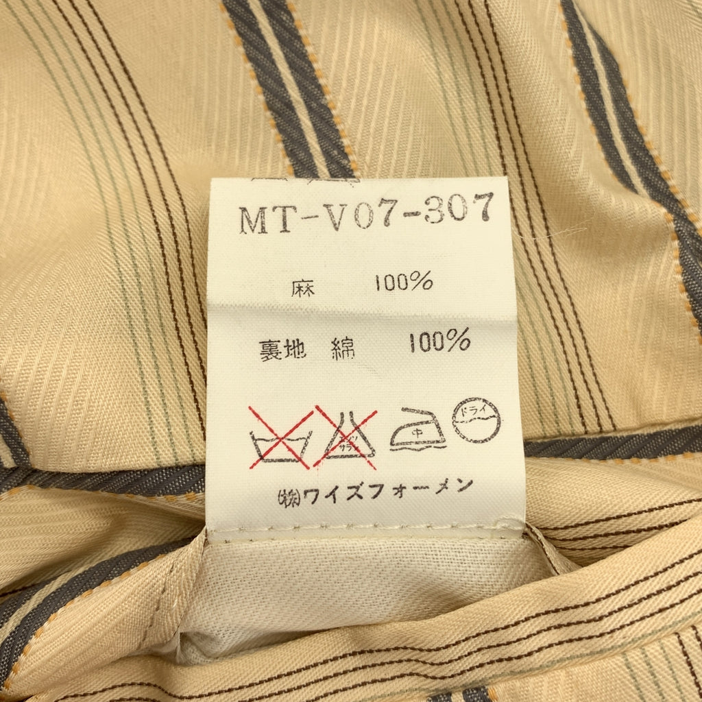 Y's for men / 와이즈포멘 요우지야마모토 | 1994SS | 린넨 스트라이프 베스트 질레 |