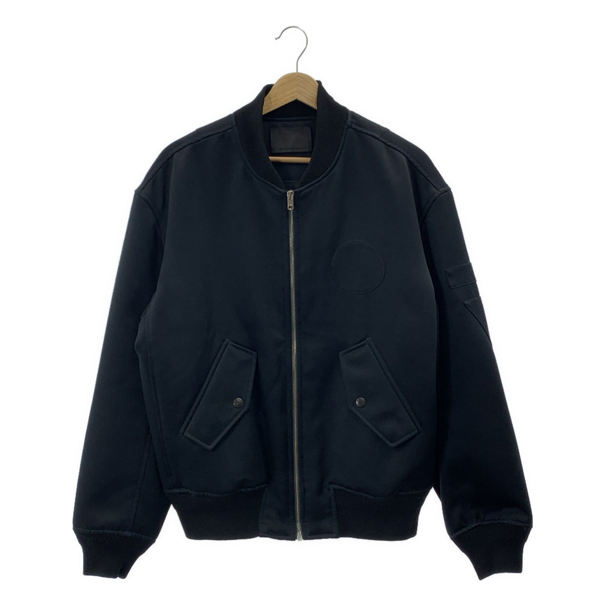 ALEXANDER WANG / アレキサンダーワン | パッチ ジップアップ ブルゾン ジャケット | 46 | ブラック | メンズ