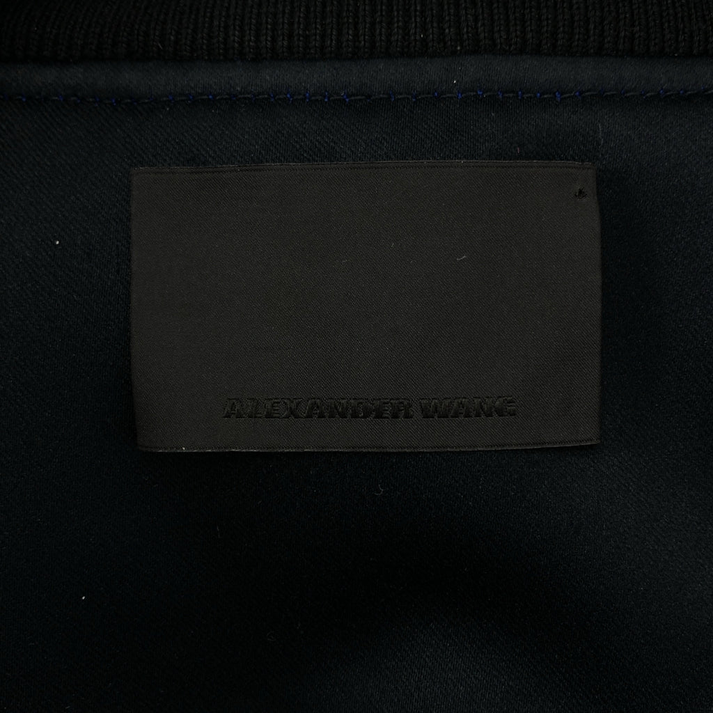 ALEXANDER WANG / アレキサンダーワン | パッチ ジップアップ ブルゾン ジャケット | 46 | ブラック | メンズ
