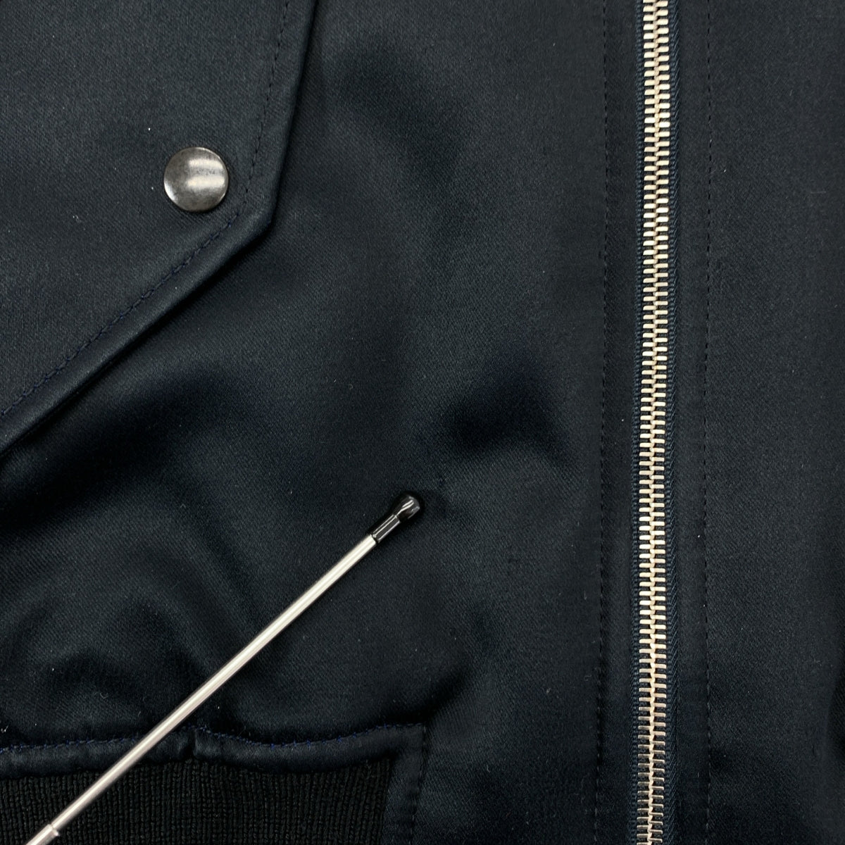 ALEXANDER WANG / アレキサンダーワン | パッチ ジップアップ ブルゾン ジャケット | 46 | ブラック | メンズ