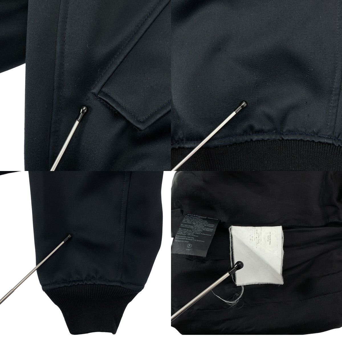 ALEXANDER WANG / アレキサンダーワン | パッチ ジップアップ ブルゾン ジャケット | 46 | ブラック | メンズ