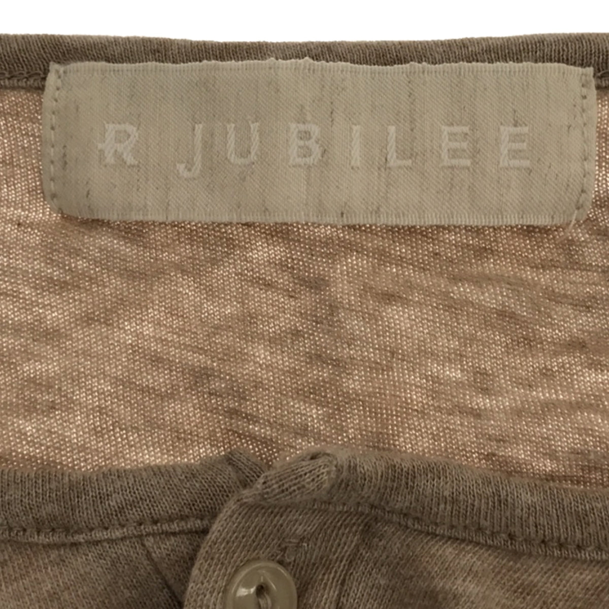R JUBILEE / アールジュビリー | オーガニックコットン ヘンリーネックT カットソー | F | ベージュ | レディース