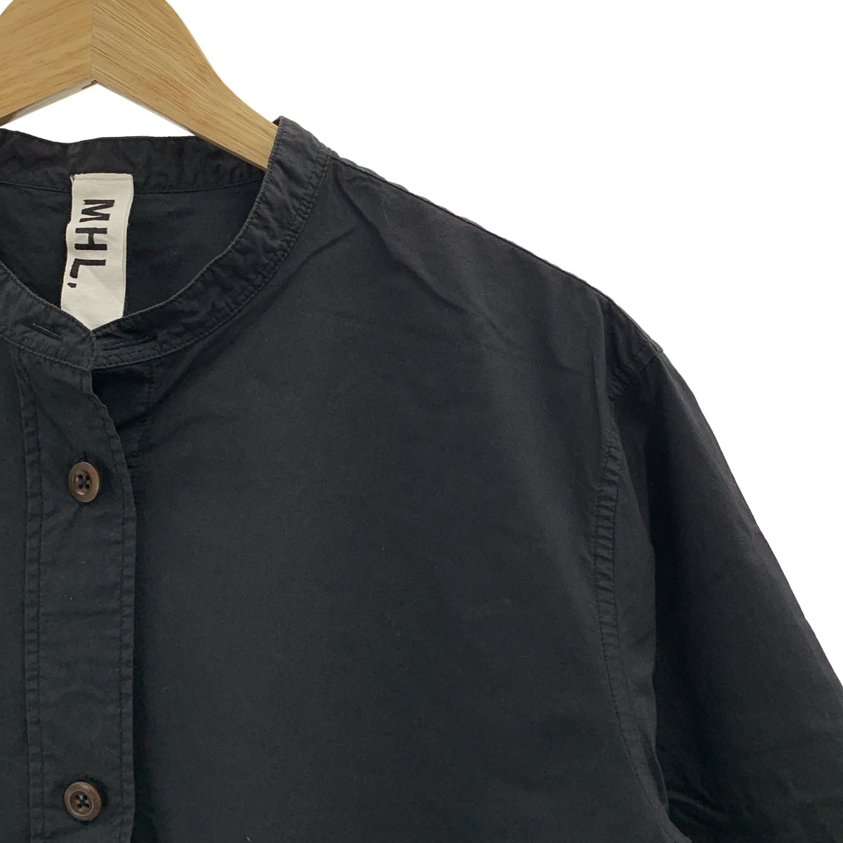 MHL. / 엠에이치엘 마가렛 하웰 | COTTON RAMIE POPLIN 코튼 밴드 컬러 셔츠 | 2 |