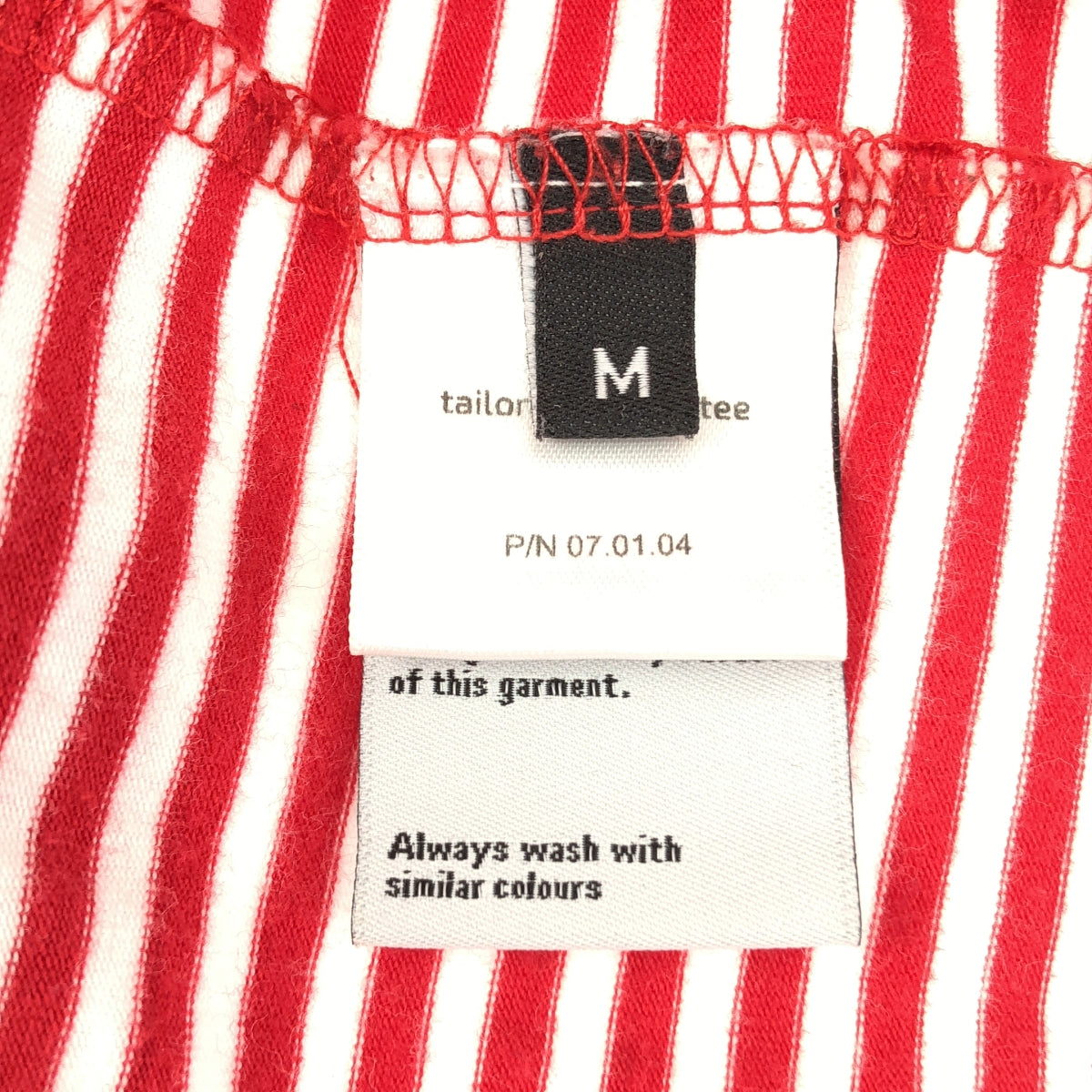CAMIEL FORTGENS / カミエルフォートへンス | S/S BIG TEE / ボーダー クルーネック オーバー Tシャツ カットソー | M | レッド | メンズ