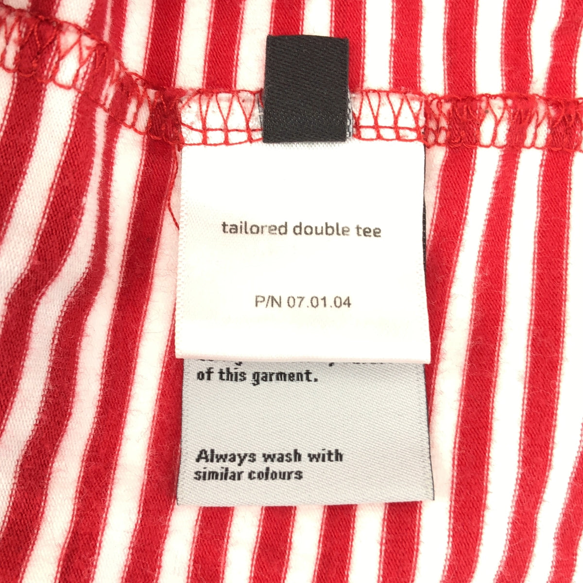 CAMIEL FORTGENS / カミエルフォートへンス | S/S BIG TEE / ボーダー クルーネック オーバー Tシャツ カットソー | M | レッド | メンズ