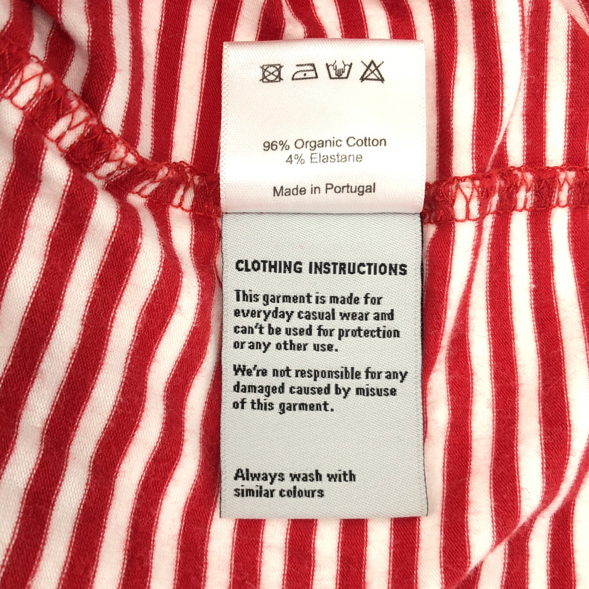 CAMIEL FORTGENS / カミエルフォートへンス | S/S BIG TEE / ボーダー クルーネック オーバー Tシャツ カットソー | M | レッド | メンズ