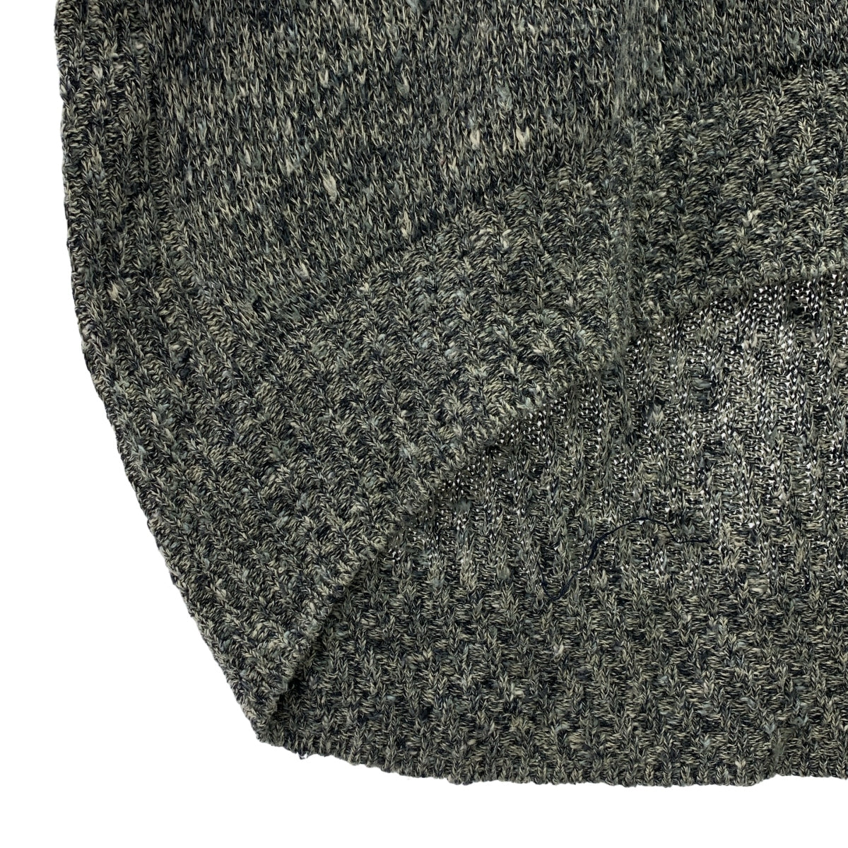 tamaki niime 玉木新雌 / タマキニイメ | コットン マルチカラー プルオーバー ニット | ブルー/グレー | レディース