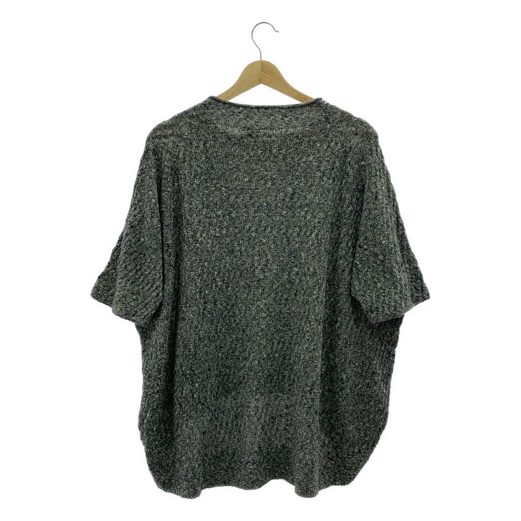 tamaki niime 玉木新雌 / タマキニイメ | コットン マルチカラー プルオーバー ニット | ブルー/グレー | レディース