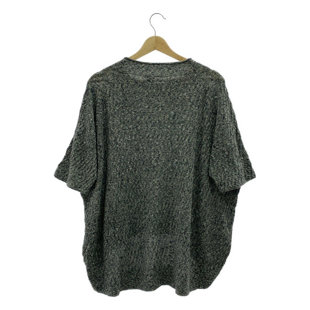 tamaki niime 玉木新雌 / タマキニイメ | コットン マルチカラー プルオーバー ニット | ブルー/グレー | レディース