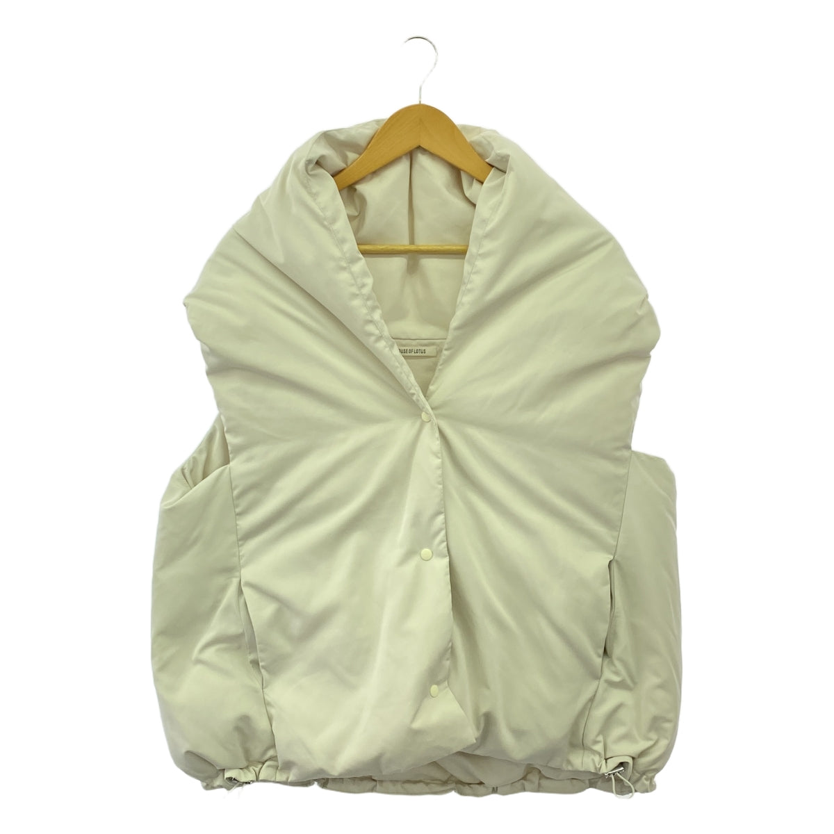 [品相良好] HOUSE OF LOTUS | 披肩式羽絨背心 | M | 白色 | 女款