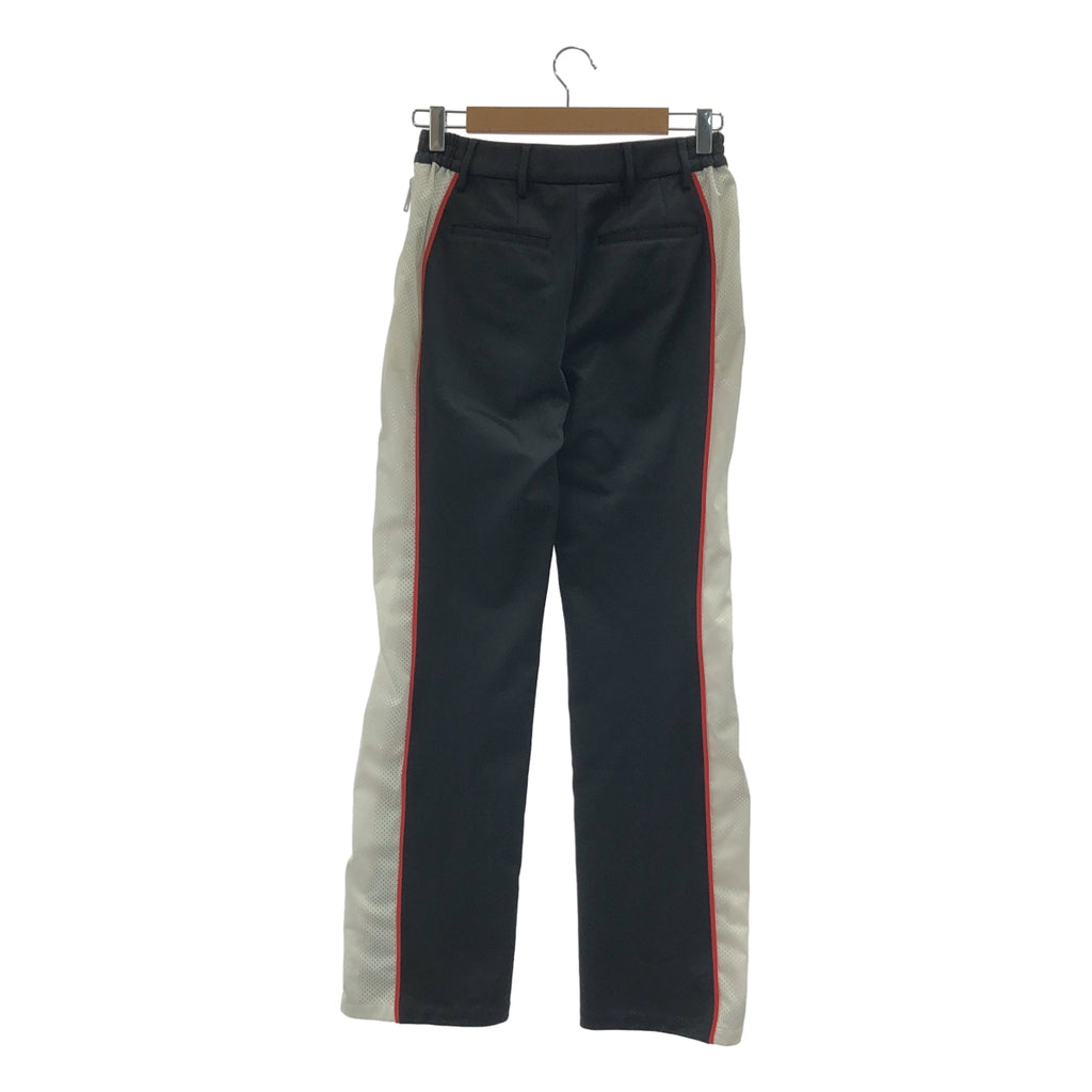 Burberry / バーバリー | Mesh Striped Jersey Tailored Trousers メッシュ ライン ストレートパンツ | 36 | ブラック/ホワイト | レディース