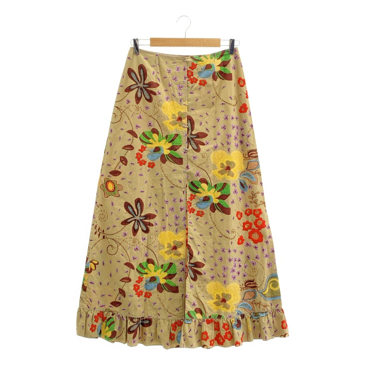 PHILOSOPHY DI ALBERT / 필로소피 디 알베르타 페레티 | 코튼 비즈 장식 프릴 롱 스커트 | S |