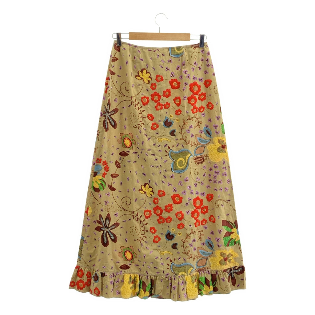 PHILOSOPHY DI ALBERT / 필로소피 디 알베르타 페레티 | 코튼 비즈 장식 프릴 롱 스커트 | S |