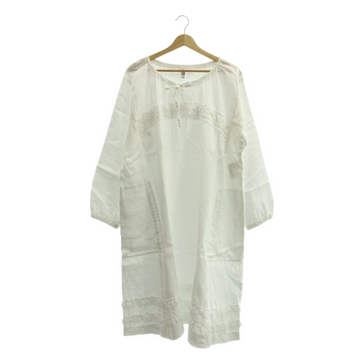 COMME des GARCONS COMME des GARCONS / 콤콤 | 2012SS | 제품 세척 가공 레이스 린넨 풀오버 원피스 | XS |