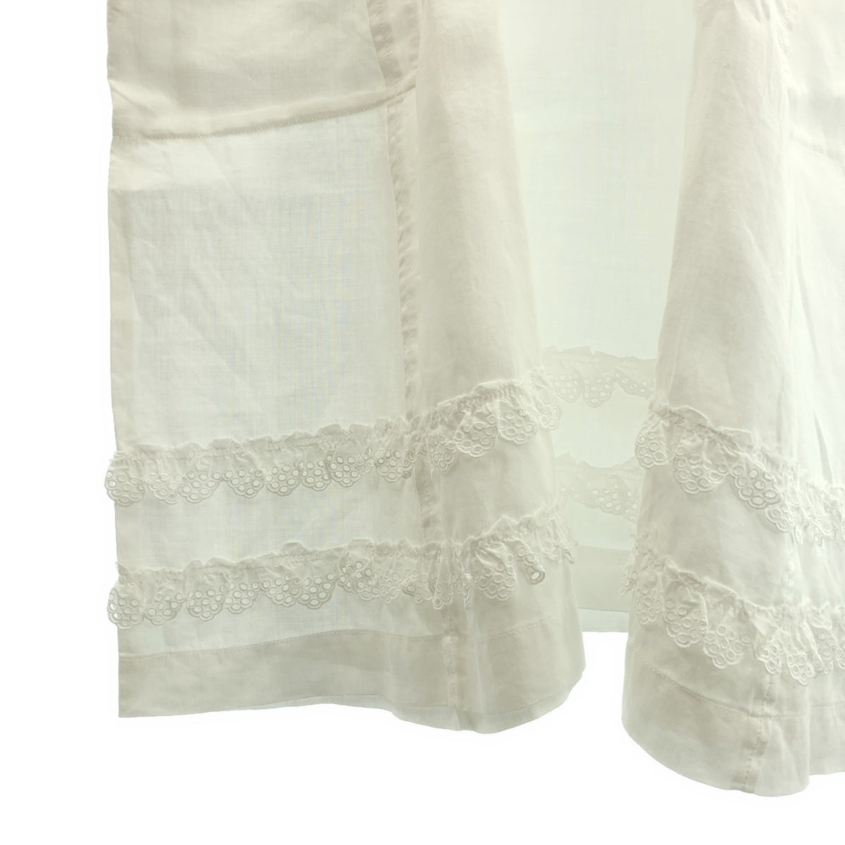 COMME des GARCONS COMME des GARCONS / 콤콤 | 2012SS | 제품 세척 가공 레이스 린넨 풀오버 원피스 | XS |